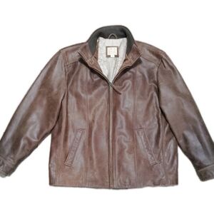 JOS A Bank Men's Leather Jacket Size L